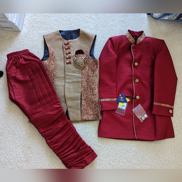 Boys Indian Ethnic Wear - Kurta Pajama - Picture 1 of 16